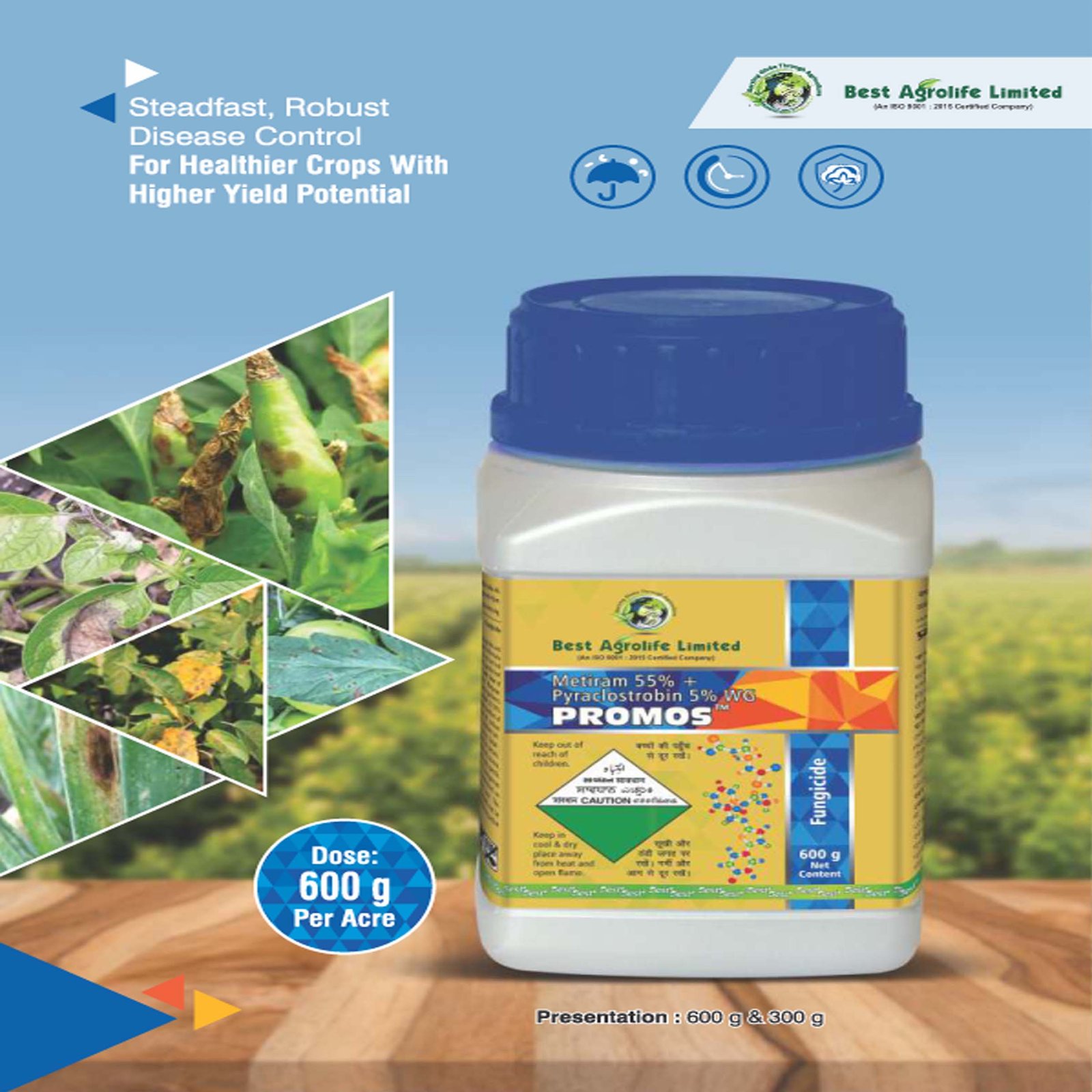 PROMOS BEST AGROLIFE (Metiram 55% + Pyraclostrobin 5% WG ) - Image 3