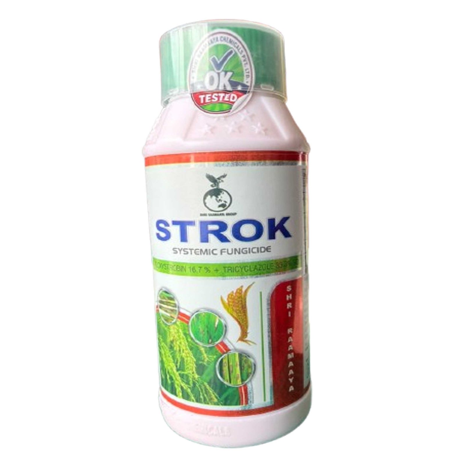 STROPK SHRI RAMAAYA CHEMICALS ( AZOXYSTROBIN 16.7% + TRICYCLAZOLE 33.3% SC ) Fungicide