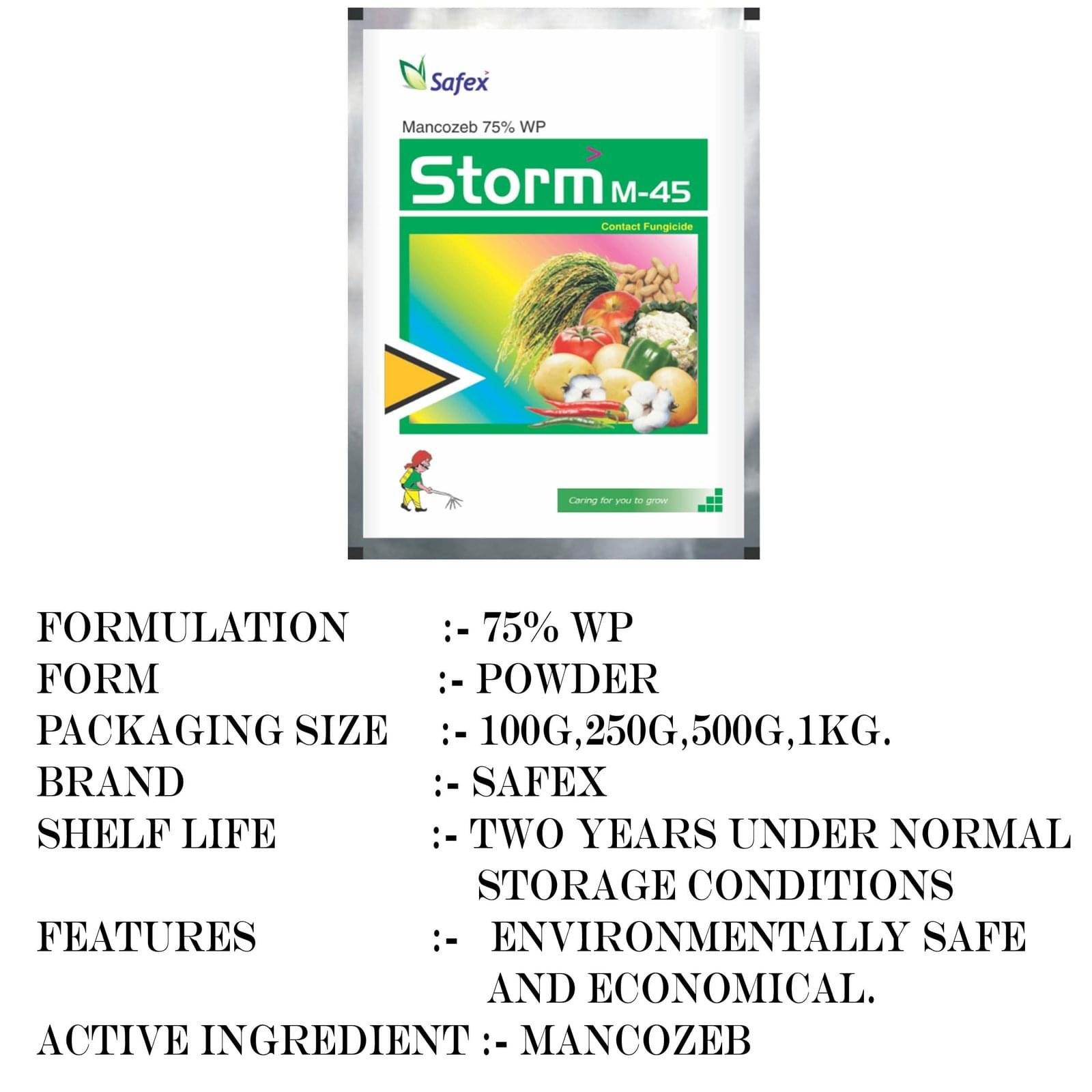 Safex Storm M 45 Mancozed 75% WP Fungicide 500gm - Image 2